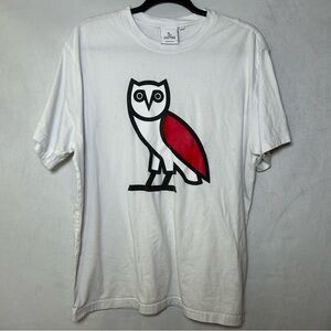 OVO Men’s Wing Fill T-Shirt White w/ Red Fill. Size M